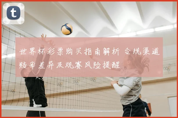 世界杯彩票购买指南解析 合规渠道赔率差异及观赛风险提醒